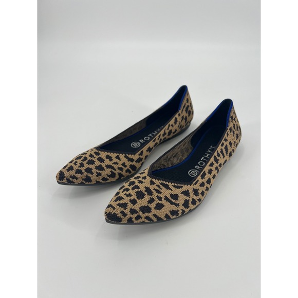 Rothys Shoes - Rothys The Point Flats Cheetah Animal Print Pointed Toe Shoes Womens Size 10